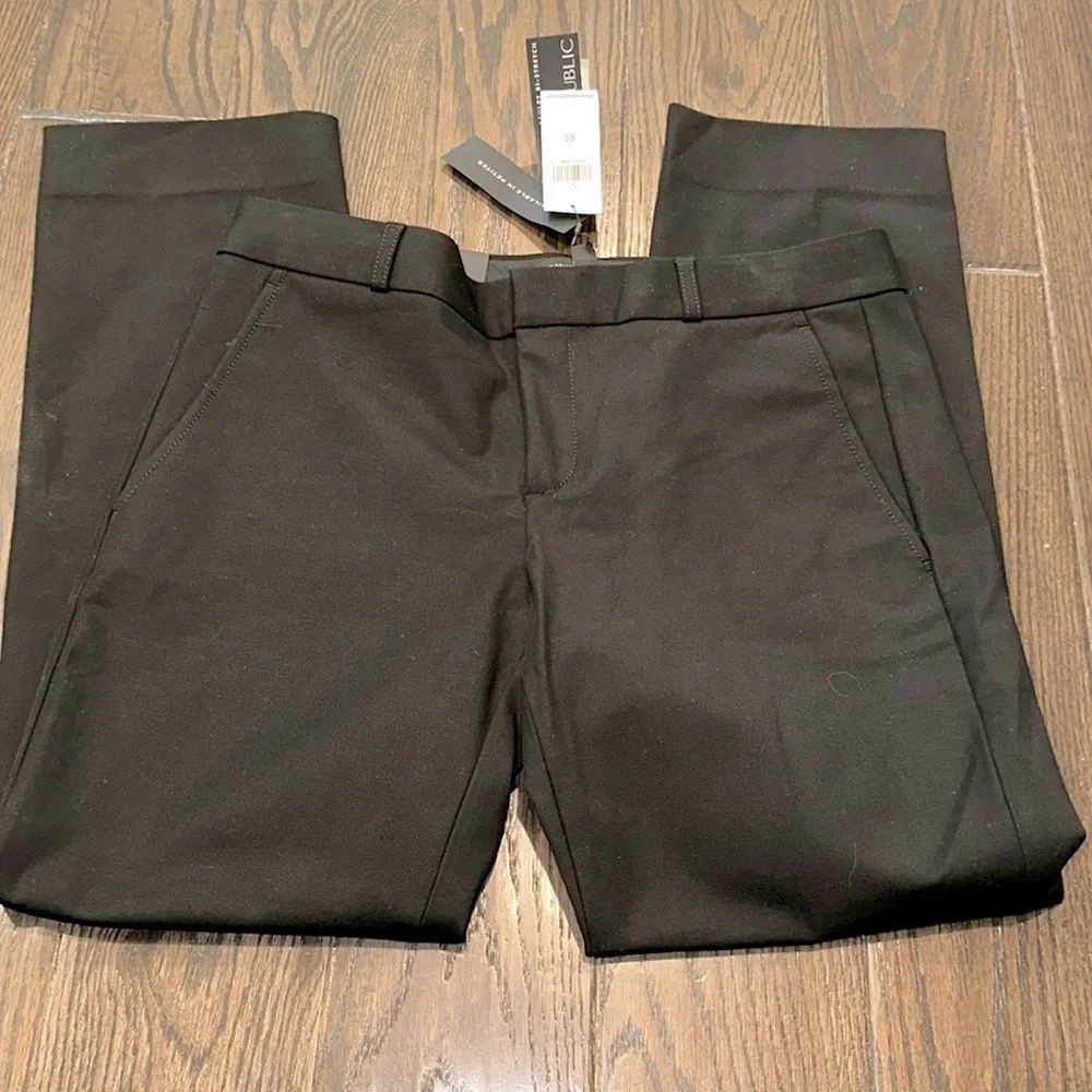 Banana Republic Ryan Black Dress Pants Straight Leg size 6S new with tags